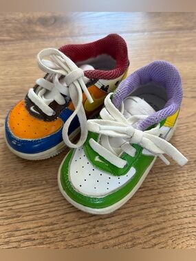 Nike Air Force Sneakers Baby Shoes Size 4C Toy Story Colored